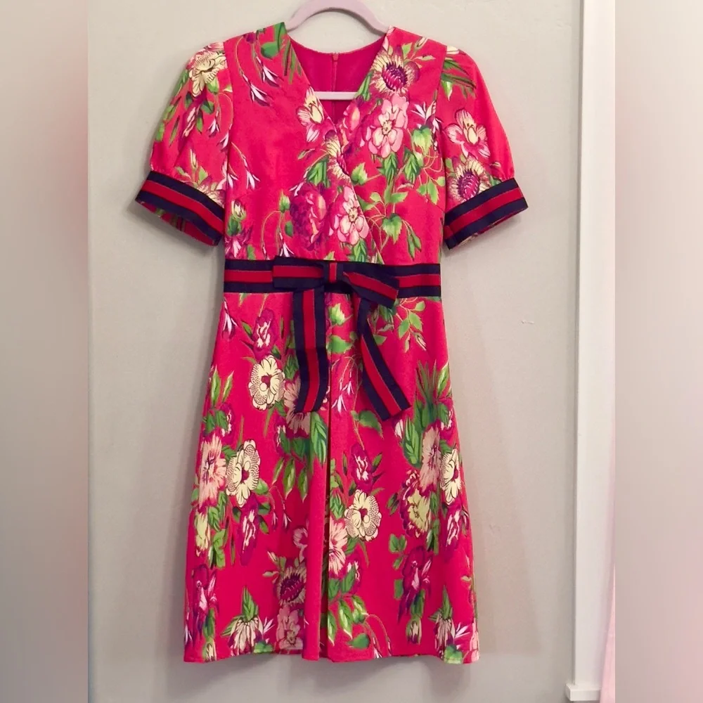 Pink Floral Dress Not Gucci - Picture 1 of 4